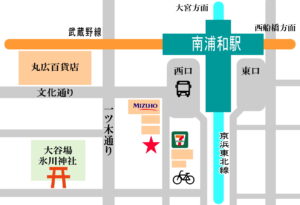 南浦和で朝活 南浦和 キジノ レンタルスタジオ 地図 マップ